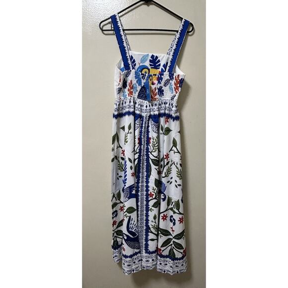 NWT Cupshe Women's Off The Map Tropical Floral Toucan Maxi Dress - Size Small - Picture 6 of 11